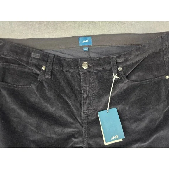 New Jag Women's Black Corduroy Mid Rise Straight-leg Pants Size 22W - Picture 2 of 6
